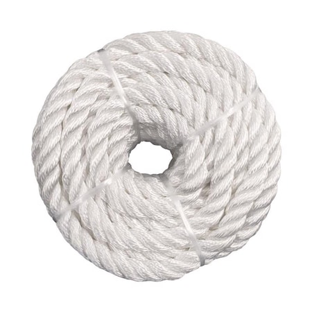 Captain Cold 0.5 in. x 50 ft. White Twisted Nylon Rope CA2742913